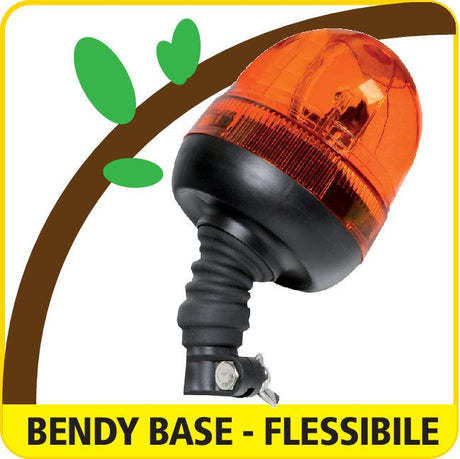 RH-3, luce di segnalazione alogena con base flessibile e attacco DIN, 12/24V 73002
