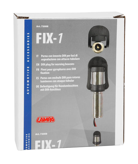 Lampa Fix-1, Perno con spinotto DIN per luce di segnalazione, attacco tubolare 73008