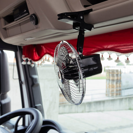 Ventilatore 24V per camion  8" cromato con clip  Lampa Chrome-Fan 73107