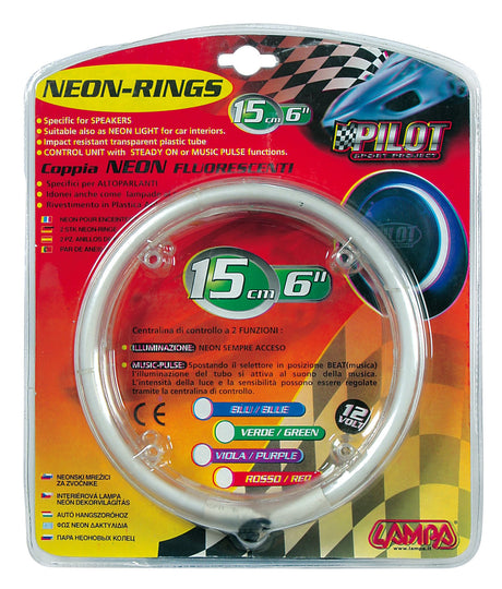 Pilot NR-15, Neon Rings 12V -  15 cm - Blu