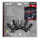 Pilot Hyper-Led Set 5x3, strisce decorative a led - 12V - Rosso