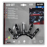 Pilot Hyper-Led Set 5x3, strisce decorative a led - 12V - Blu