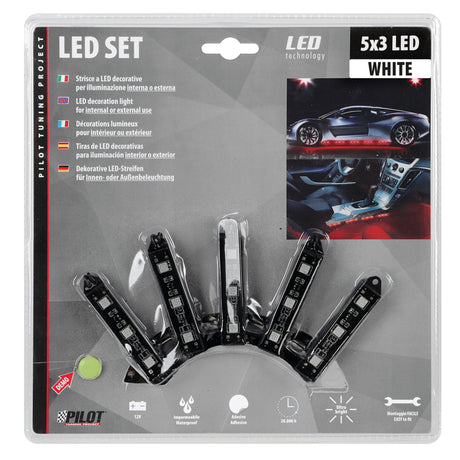 Pilot Hyper-Led Set 5x3, strisce decorative a led - 12V - Bianco