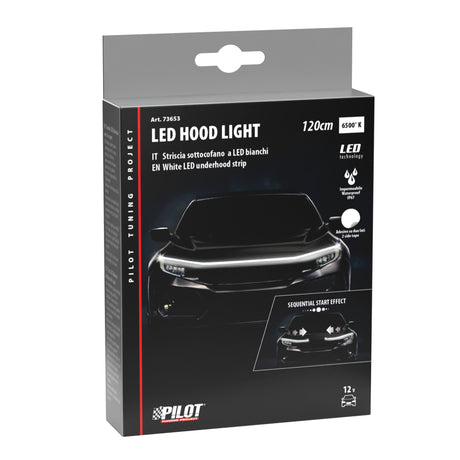 Pilot Striscia sottocofano a Led bianchi - 120 cm - 12V