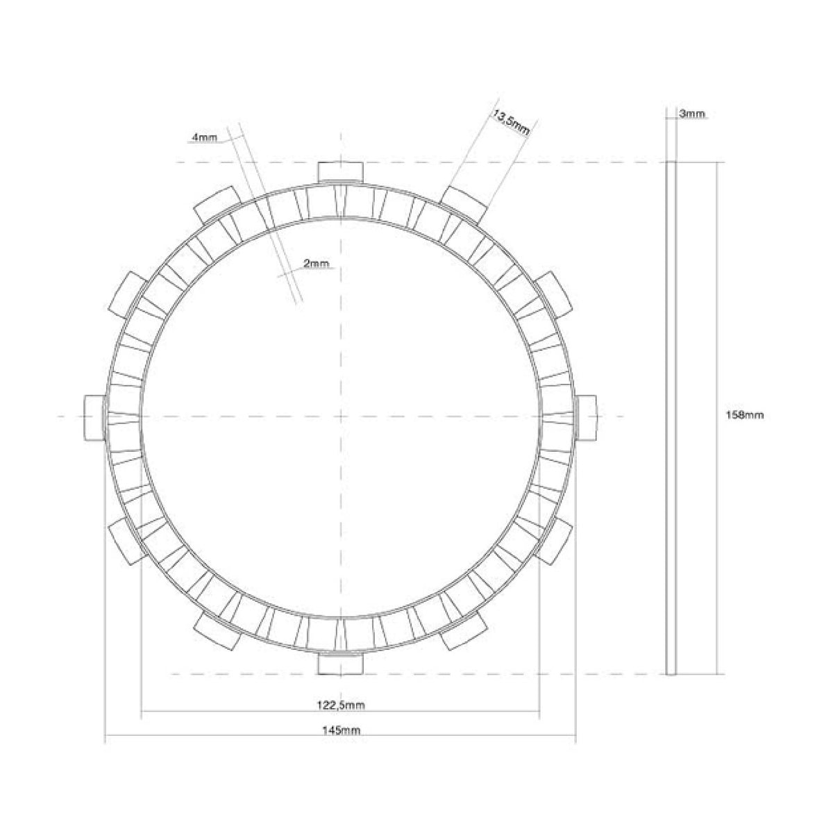 Disco de embrague simple FCC KAWASAKI EL Eliminator 250 88/89