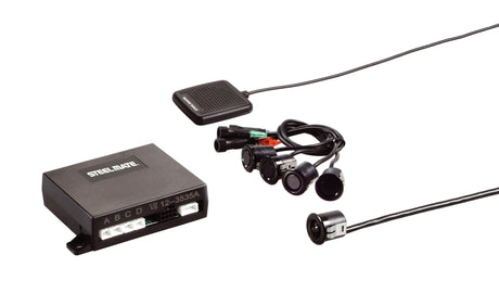 Steelmate PTSV401, kit 4 sensori parcheggio con telecamera, 12V