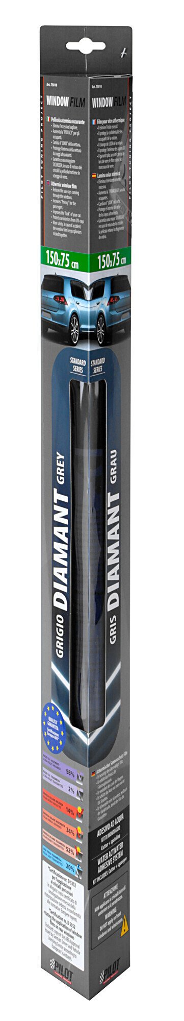 Pilot Diamant - 150x75 cm - Grigio