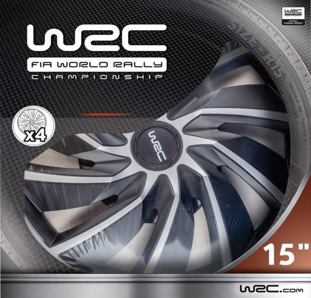 Wrc Juego de 4 tapacubos bitono Turbo de 15''
