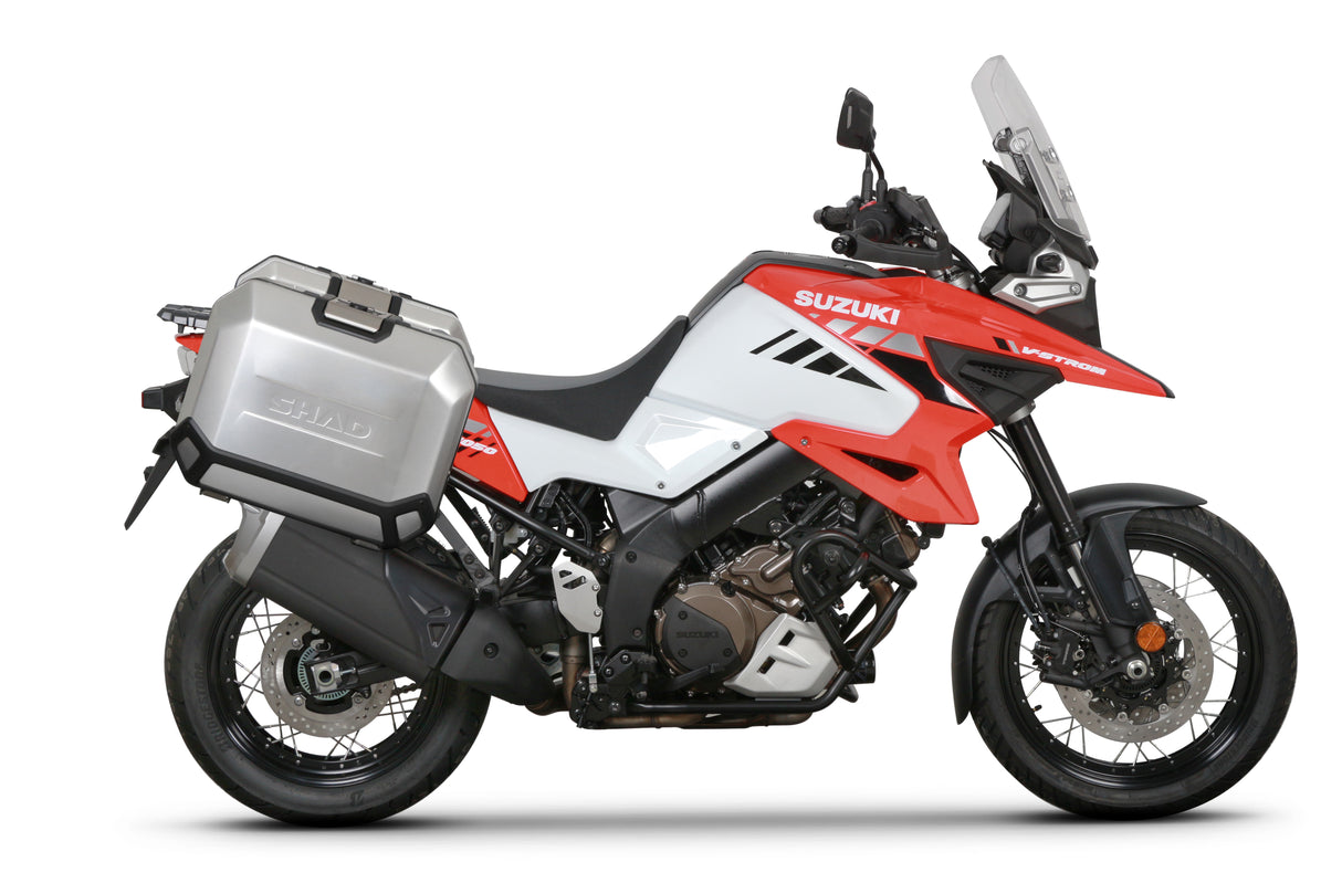 SHAD SH36 Carbon-Seitenkoffer-Kit + 3P-Systemrahmen Suzuki V-Strom 1000 14>