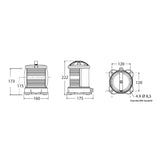 Fanale DHR rosso 112,5°