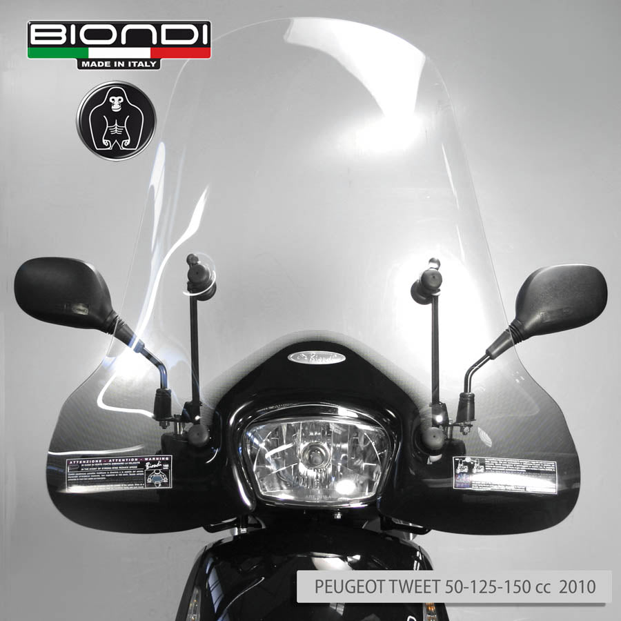 Biondi Club Parabrezza Trasparente Scooter Piaggio Liberty Fly Peugeot Tweet