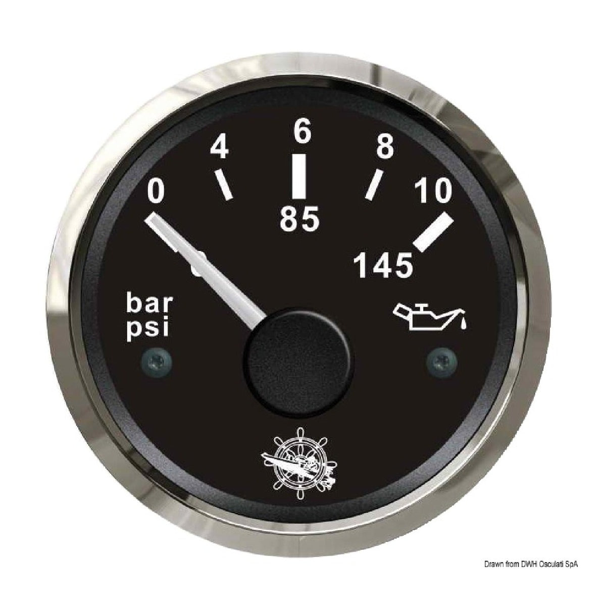 Osculati Öldruckanzeiger 0/5 bar schwarz/schwarz 27.320.10