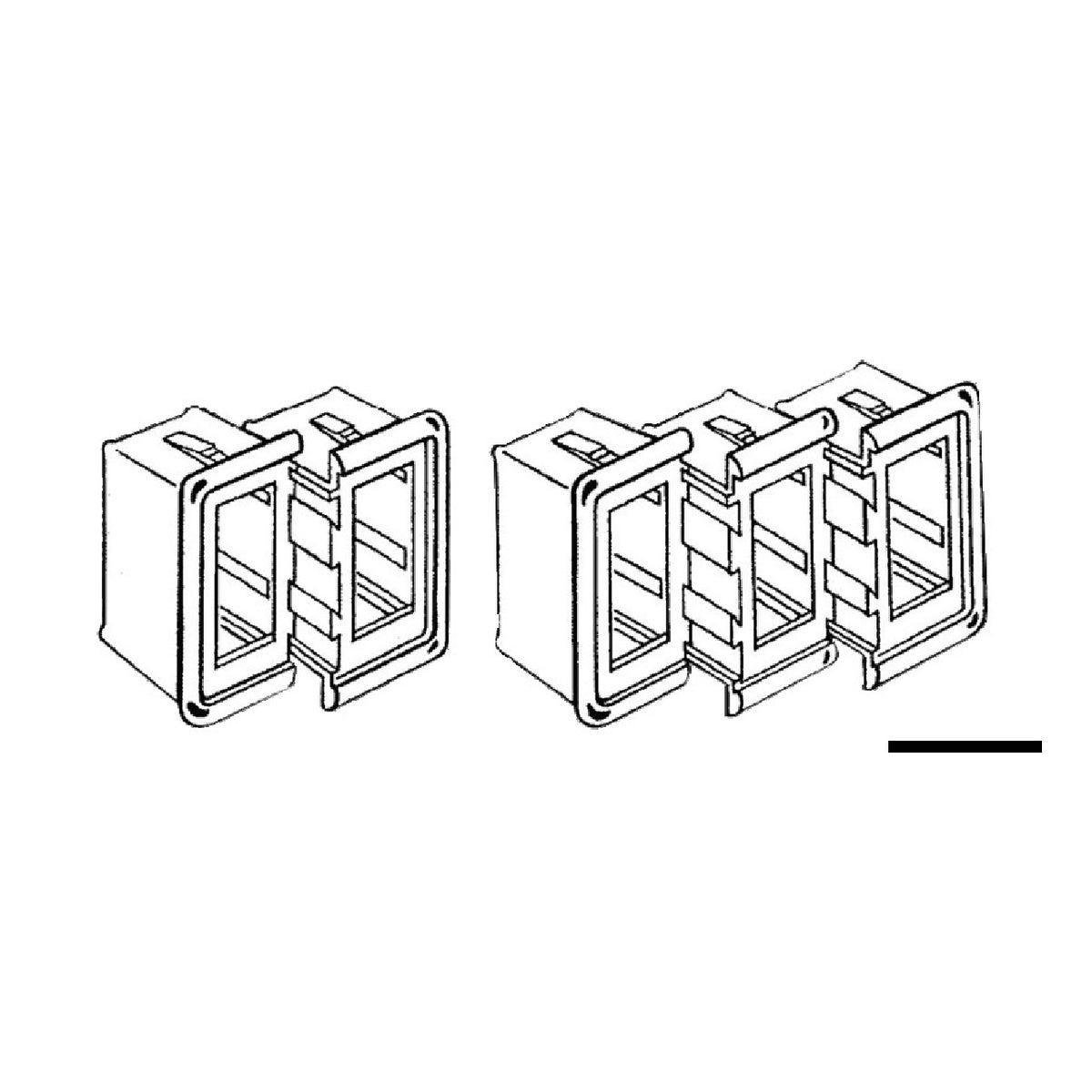 Cornice per 1  interruttore nera