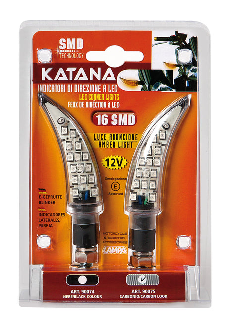 Lampa Katana, indicatori direzione a Led - 12V LED - Carbon 90075