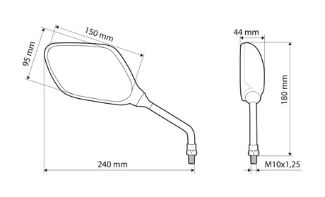 Lampa Space, coppia specchi retrovisori 90080