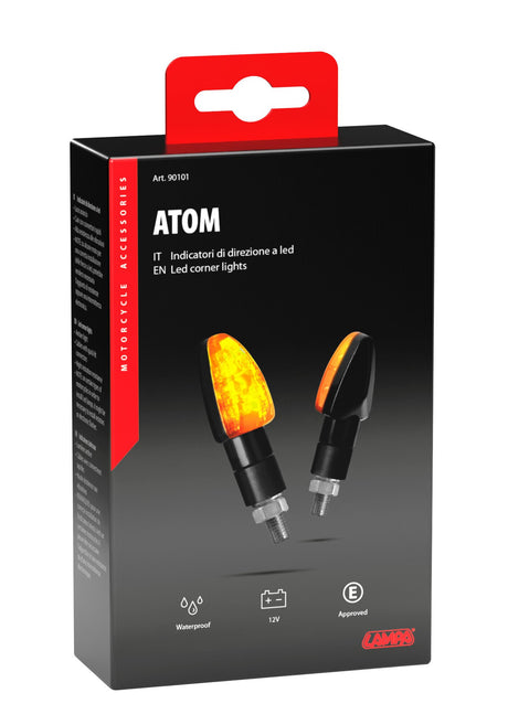 Lampa Atom, indicatori di direzione - 12V LED - Nero 90101