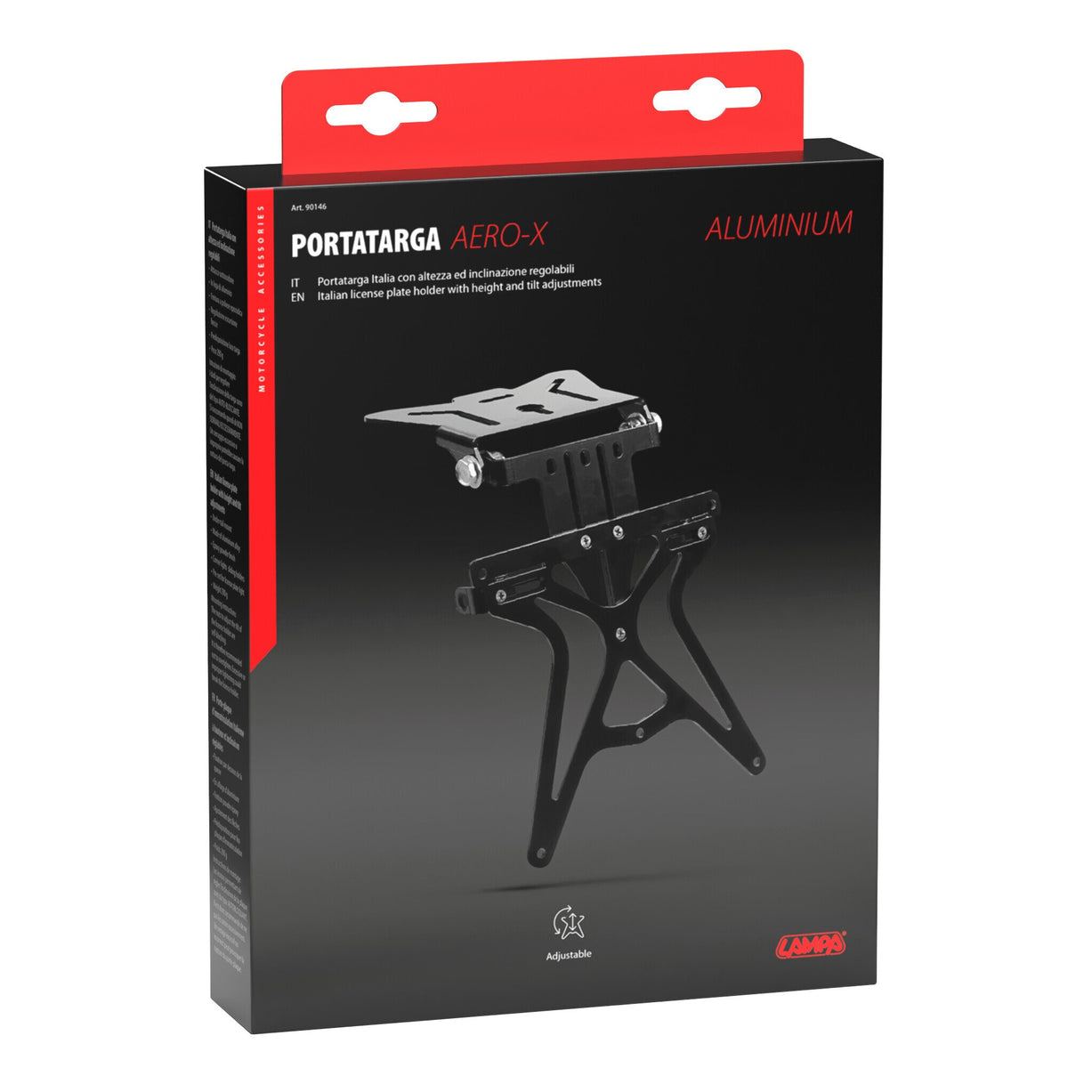 Lampa Aero-X, portatarga completamente regolabile 90146