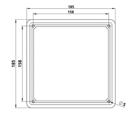 Lampa Cornice targa in acciaio inox 90149