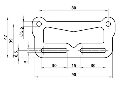 Lampa Supporto per catarifrangente targa ciclomotori 90189