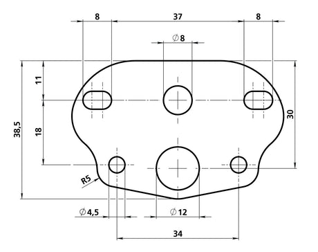Lampa Supporto luce targa per ciclomotori 90190