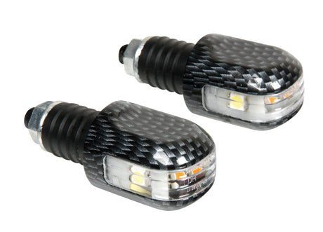 Lampa Stabilizzatori manubrio moto con Led, 12V - Carbon 90241
