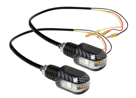 Lampa Stabilizzatori manubrio moto con Led, 12V - Carbon 90241
