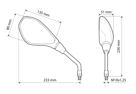 Lampa Dike, coppia specchi retrovisori 90347