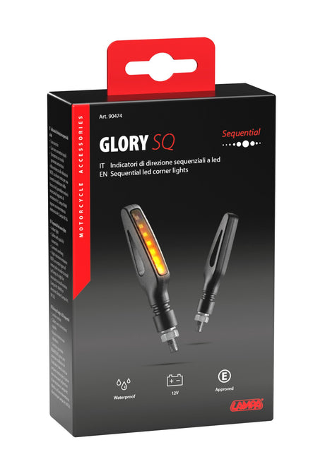 Lampa Glory SQ, indicatori di direzione a led sequenziale - 12V LED 90474