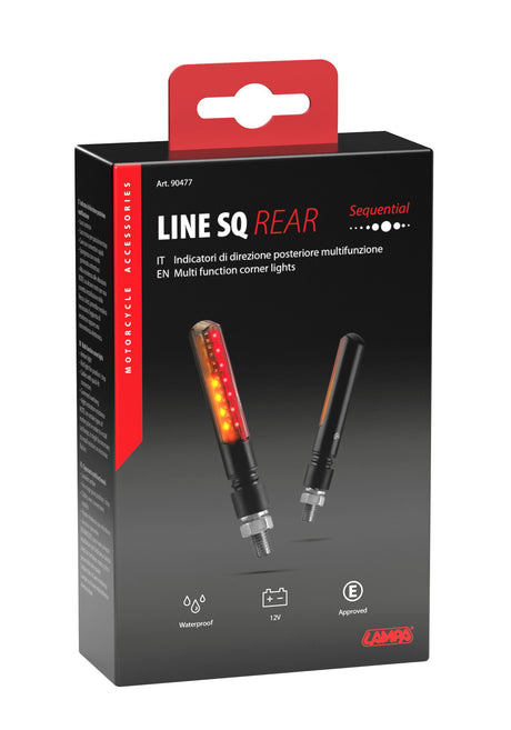 Line SQ Rear indicatori direzione led sequenziale posizione/stop post. 12V LED 90477
