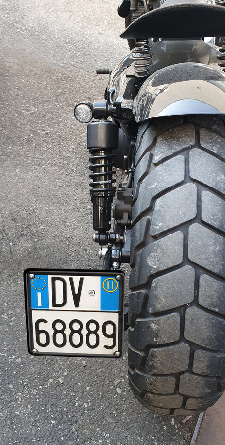 Lampa Cornice targa moto in acciaio - Nero 90481