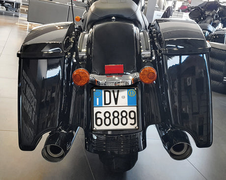 Lampa Cornice targa moto in acciaio - Nero 90481