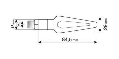 Lampa Nicon Halo, indicatori di direzione - 10W - Nero 90507