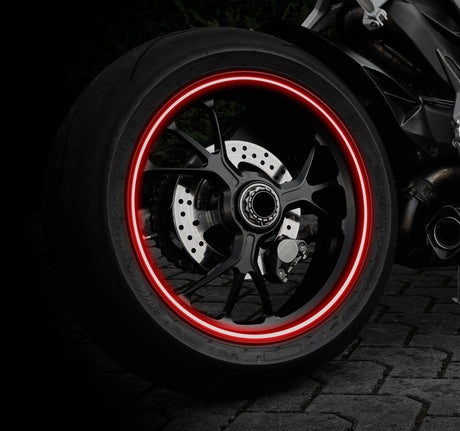 Lampa Wheel Stripe Reflective, profilo adesivo per cerchi ruota - Rosso 90529