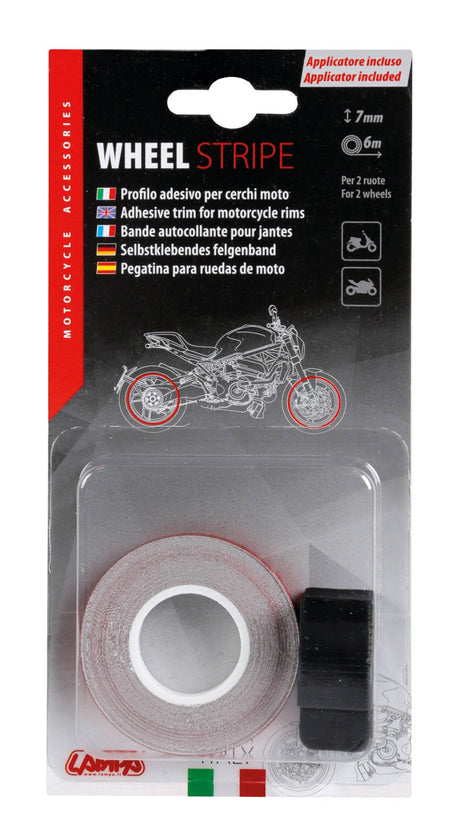 Lampa Wheel Stripe Reflective, profilo adesivo per cerchi ruota - Rosso 90529