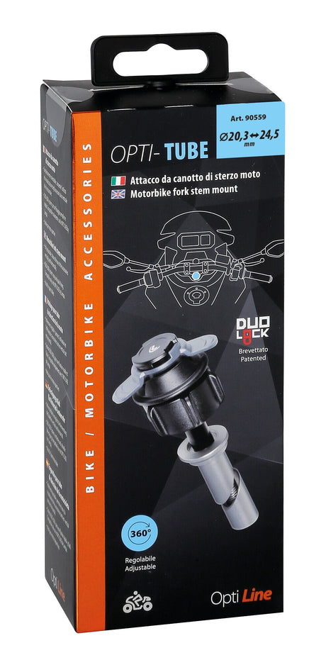 Lampa Opti Tube, attacco per canotto di sterzo moto -  20,3-24,5 mm 90559