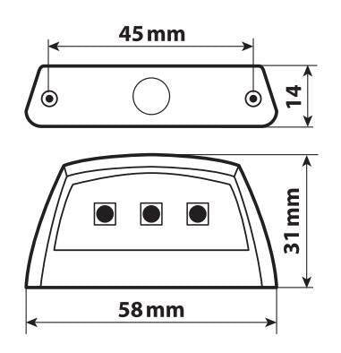Lampa E-ion, luce targa a 3 Led Smd, 12V 90587