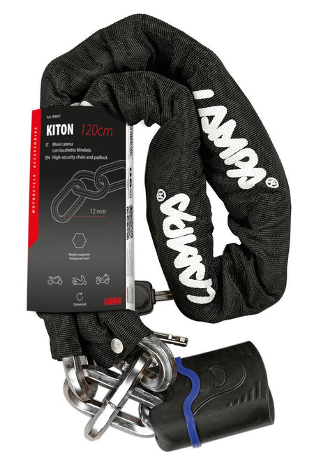 Lampa Kiton, maxi catena antifurto con lucchetto blindato - 120 cm 90607