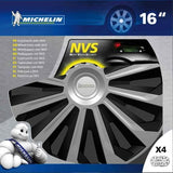 Michelin Satz mit 4 Radkappen, 16 Zoll, Modell 04, zweifarbig