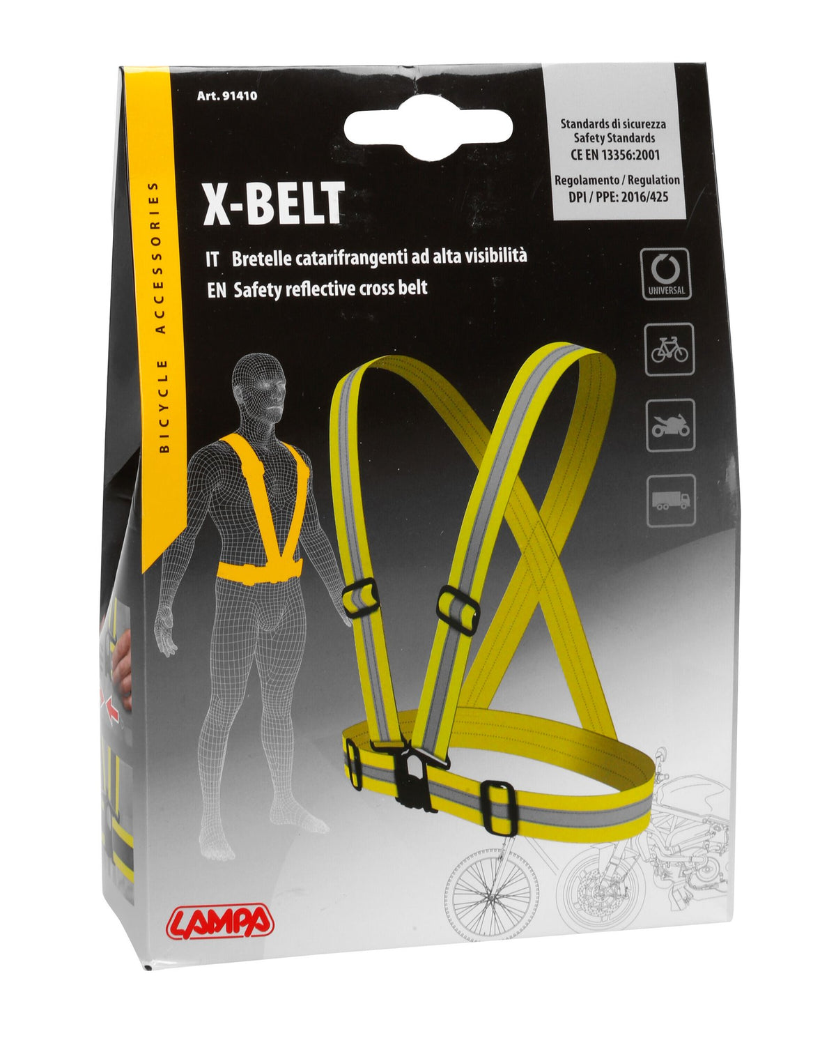 Lampa X-Belt, bretelle catarifrangenti - Giallo 91410