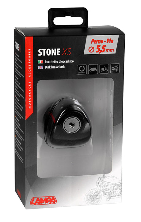 Lampa Stone XS, lucchetto bloccadisco - Perno diametro 5,5 mm - Nero 91561