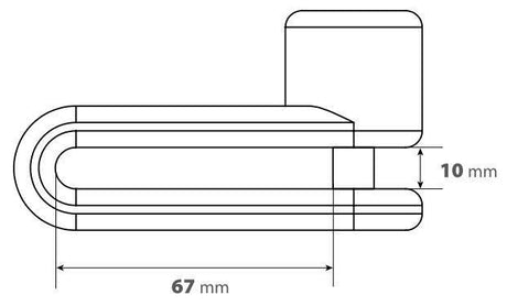 Lampa Pinch XL, lucchetto bloccadisco - Perno diametro 10 mm - Nero 91565