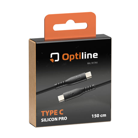 Optiline Pro, cavo in silicone Usb Type C > Usb Type C - 150 cm