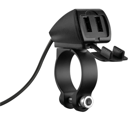 Optiline Trek, doppio caricatore usb resistente allacqua, 3 tipi di fissaggio - 5400 mA - 30W - 12/24V