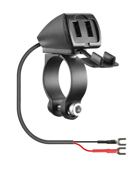 Optiline Trek, doppio caricatore usb resistente allacqua, 3 tipi di fissaggio - 5400 mA - 30W - 12/24V