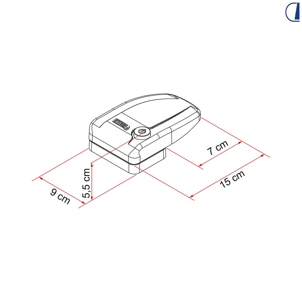 Fiamma Safe Door serratura aggiuntiva per porta camper e caravan Deep Black