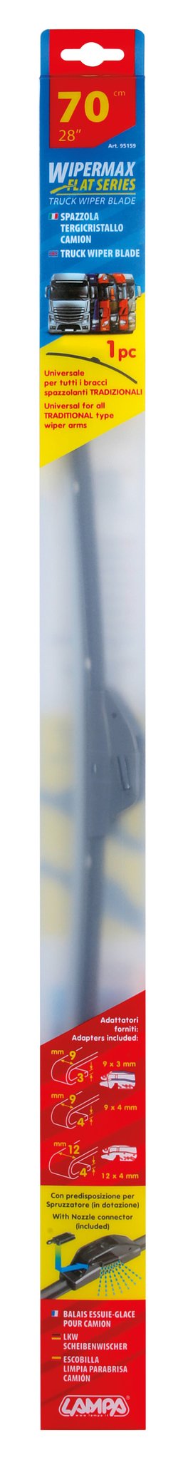 Lampa Wipemax, spazzola tergicristallo per camion e furgoni - 70 cm (28) 95159