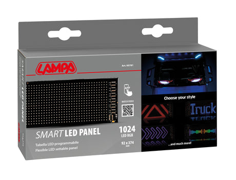 Lampa Smart Led Panel, tabella Led programmabile - 1024 Led - 92x374 mm 95781