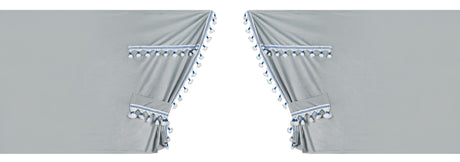 Lampa Luxury Pro-Cabin, set tende in poliestere per camion - Argento/Blu 96038