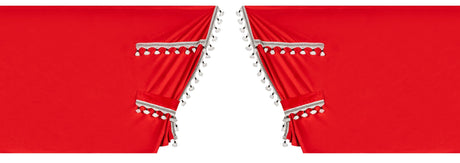 Lampa Luxury Pro-Cabin, set tende in poliestere per camion - Rosso/Nero 96041