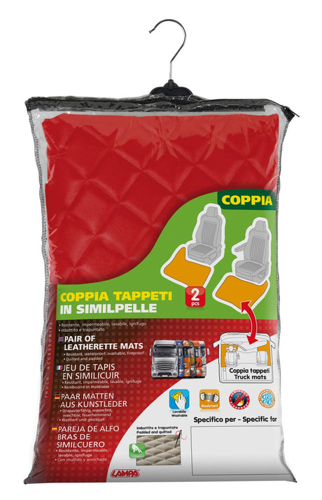 Tappettini Rosso Actros MP4 09/11>09/19 cab.lar. sedile pass.piegh. 96136